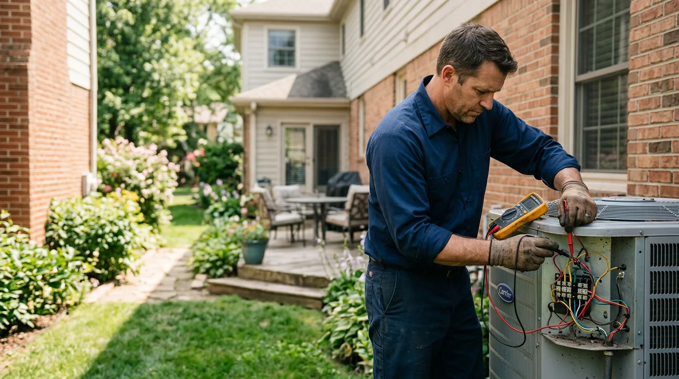 HVAC technician working near Potomac, MD